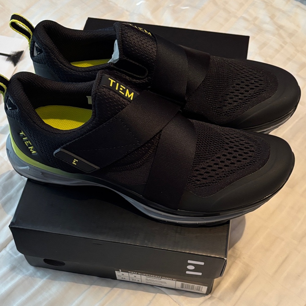 Tiem Slipstream Cycling/Activewear Men's Shoes - Black and Citron